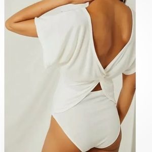 Free People Intimately Martini With A Twist Bodysuit Ribbed Soft Stretchy